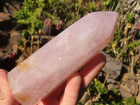 Polished Pink Rose Quartz Points x 3 From Ambatondrazaka, Madagascar