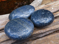 Polished Blue Lazulite Palm Stones  x 12 From Madagascar - Toprock Gemstones and Minerals 