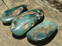 Polished Emerald Mtorolite / Chrome Chrysoprase Plates  x 17 From Zimbabwe - TopRock