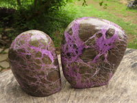 Polished Purple Stichtite & Serpentine Standing Free Forms  x 5 From Barberton, South Africa - TopRock