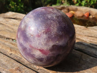 Polished Purple Lepidolite Spheres With Rubellite On Some  x 6 From Madagascar - Toprock Gemstones and Minerals 