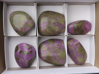 Polished Purple Stichtite & Serpentine Standing Free Forms  x 6 From Barberton, South Africa - TopRock