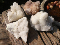 Natural Pineapple Candle Quartz Clusters  x 4 From Madagascar - Toprock Gemstones and Minerals 