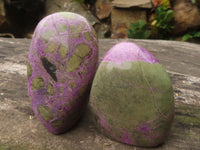 Polished Purple Stichtite & Serpentine Standing Free Forms  x 6 From Barberton, South Africa - TopRock