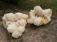 Natural Candle Quartz Clusters  x 3 From Madagascar - TopRock