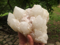 Natural Candle Quartz Clusters  x 3 From Madagascar - TopRock