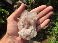 Natural Cascading White Phantom Smokey Quartz Clusters  x 6 From Luena, Congo - Toprock Gemstones and Minerals 