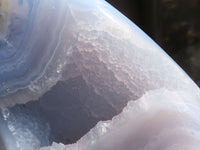 Polished Blue Lace Agate Standing Free Forms  x 2 From Nsanje, Malawi - Toprock Gemstones and Minerals 