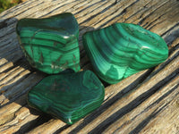 Polished Highly Selected Flower & Banded Malachite Free Forms  x 6 From Congo - TopRock