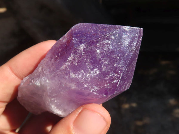 Natural Single Jacaranda Amethyst Crystals  x 12 From Solwezi, Zambia - Toprock Gemstones and Minerals 