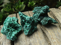 Natural Chatoyant Silky Malachite Specimens  x 12 From Kasompe, Congo - TopRock