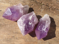 Natural Single Jacaranda Amethyst Crystals  x 12 From Solwezi, Zambia - Toprock Gemstones and Minerals 