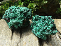 Natural Chatoyant Silky Malachite Specimens  x 12 From Kasompe, Congo - TopRock