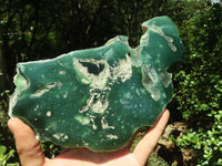 Polished Green Mtorolite / Emerald Chrome Chrysoprase Plates  x 2 From Zimbabwe - TopRock