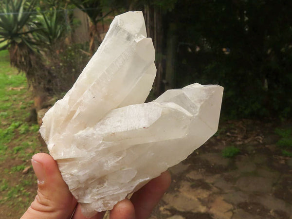 Natural White Quartz Clusters  x 3 From Madagascar - TopRock