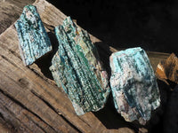 Natural Drusy Coated Chrysocolla & Malachite Dolomite Specimens x 3 From Kakanda, Congo