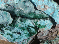 Natural Drusy Coated Chrysocolla & Malachite Dolomite Specimens x 3 From Kakanda, Congo