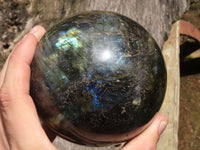 Polished Large Labradorite Sphere  x 1 From Tulear, Madagascar - TopRock