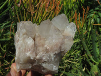 Natural Smokey Phantom Quartz Clusters x 4 From Lwena, Congo - TopRock