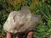 Natural Smokey Phantom Quartz Clusters x 4 From Lwena, Congo - TopRock