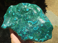 Polished Malacholla (Malachite & Chrysocolla) Display Piece  x 1 From Congo - TopRock