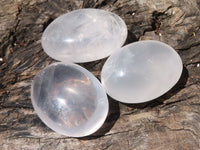 Polished Large Girasol Pearl Quartz Palm Stones  x 12 From Madagascar - TopRock