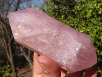 Polished Gemmy Double Terminated Rose Quartz Points x 3 From Madagascar