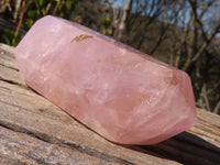 Polished Gemmy Double Terminated Rose Quartz Points x 3 From Madagascar