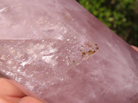 Polished Gemmy Double Terminated Rose Quartz Points x 3 From Madagascar