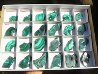 Polished Flower Banded Malachite Slices  x 24 From Congo - Toprock Gemstones and Minerals 