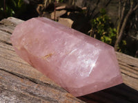 Polished Gemmy Double Terminated Rose Quartz Points x 3 From Madagascar