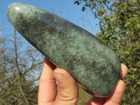 Polished Killer Green Fuchsite Quartz With Pyrite & Mica Standing Free Forms  x 2 From Madagascar - TopRock