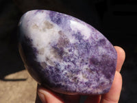 Polished Purple Lepidolite Standing Free Forms  x 3 From Zimbabwe - Toprock Gemstones and Minerals 