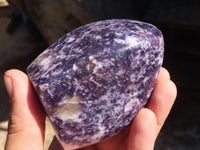 Polished Purple Lepidolite Standing Free Forms  x 3 From Zimbabwe - Toprock Gemstones and Minerals 