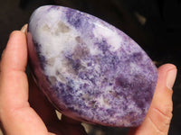 Polished Purple Lepidolite Standing Free Forms  x 3 From Zimbabwe - Toprock Gemstones and Minerals 