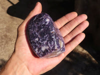 Polished Purple Lepidolite Standing Free Forms  x 3 From Zimbabwe - Toprock Gemstones and Minerals 