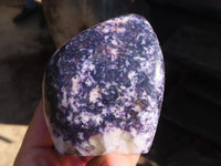 Polished Purple Lepidolite Standing Free Forms  x 3 From Zimbabwe - Toprock Gemstones and Minerals 