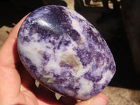 Polished Purple Lepidolite Standing Free Forms  x 3 From Zimbabwe - Toprock Gemstones and Minerals 