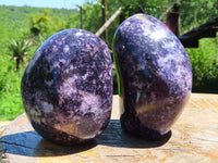 Polished Deep Purple Lepidolite Free Forms x 2 From Zimbabwe - TopRock