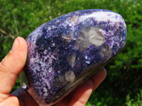 Polished Deep Purple Lepidolite Free Forms x 2 From Zimbabwe - TopRock