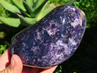 Polished Deep Purple Lepidolite Free Forms x 2 From Zimbabwe - TopRock