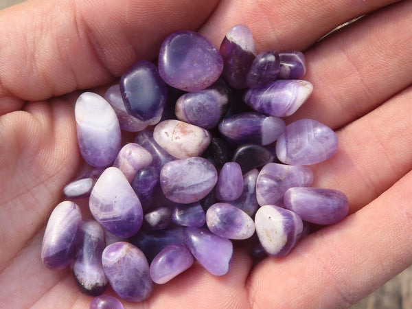 Polished Mini Craft Amethyst Tumble Stones - Sold per 500 g - From Zambia