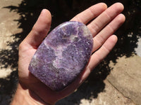 Polished Purple Lepidolite Standing Free Forms  x 6 From Madagascar - TopRock