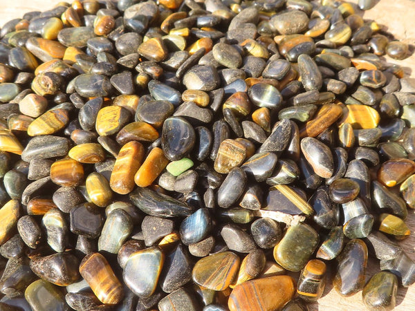 Polished Mini Craft Blue Tigers Eye (Hawk Eye) Tumble Stones - Sold per 500 g - From Prieska, South Africa