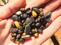 Polished Mini Craft Blue Tigers Eye (Hawk Eye) Tumble Stones - Sold per 500 g - From Prieska, South Africa