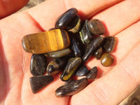 Polished Mini Craft Blue Tigers Eye (Hawk Eye) Tumble Stones - Sold per 500 g - From Prieska, South Africa