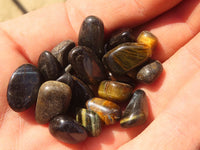 Polished Mini Craft Blue Tigers Eye (Hawk Eye) Tumble Stones - Sold per 500 g - From Prieska, South Africa