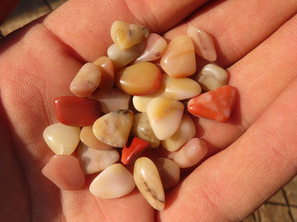 Polished Mini Craft Pink Agate Tumble Stones - Sold per 500 g - From Botswana