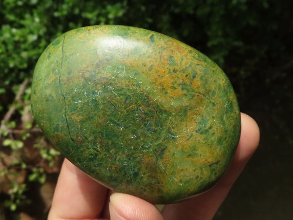 Polished Green Verdite Palm Stones  x 6 From Zimbabwe - TopRock