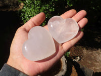 Polished Girasol Pearl Quartz Hearts  x 12 From Madagascar - Toprock Gemstones and Minerals 